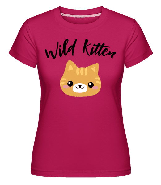 Aperçu: Wild Kitten -  T-shirt Shirtinator femme - Magenta - Devant