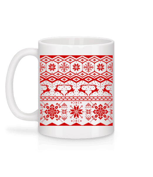 Aperçu: Motif De Noël - Mug en céramique blanc - Blanc - Derrière