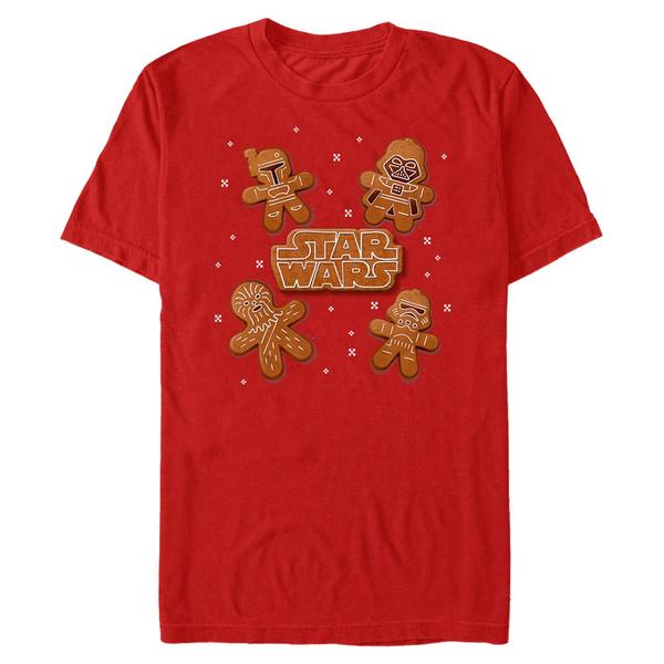 Aperçu: Star Wars - Skupina Gingerbread Crew - Christmas - Homme T-shirt - Rouge - Devant