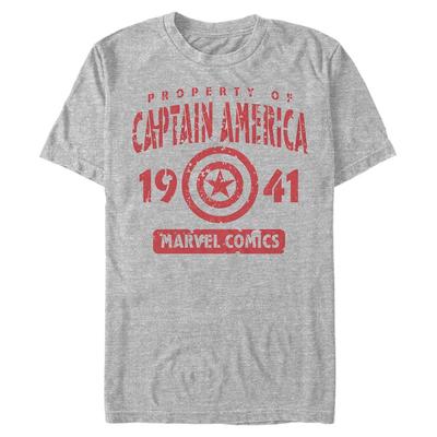 Marvel - Captain America Captains Property - Men's T-Shirt - Heather grey - Front