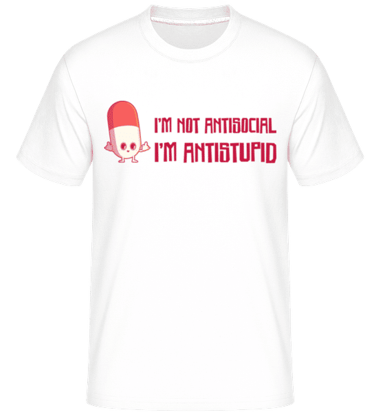 Aperçu: Antistupid -  T-Shirt Shirtinator homme - Blanc - Devant
