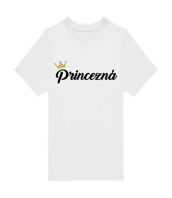 Princezná - Pánske tričko B&C - Biela - Predné