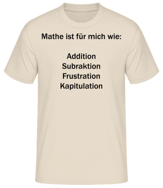 Vorschau: Mathe Kapitulation - Männer T-Shirt B&C - Creme - Vorne