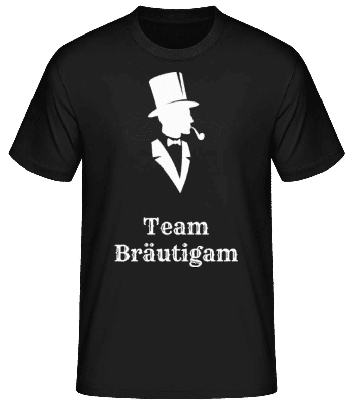 Vorschau: Gentlemen Team Bräutigam - Männer Basic T-Shirt - Schwarz - Vorne