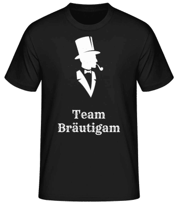 Gentlemen Team Bräutigam - Männer Basic T-Shirt - Schwarz - Vorne