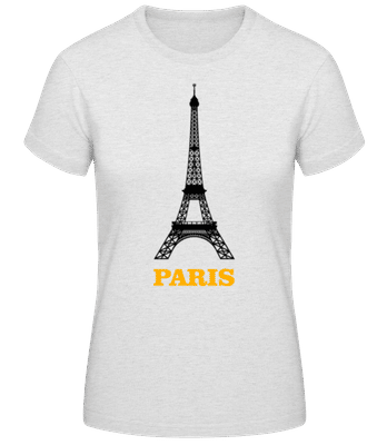 Paris Skyline 2 - Camiseta para mujer B&C - Gris moteado - delante