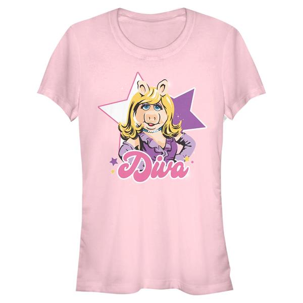 Vorschau: Disney Classics - Muppets - Miss Piggy Diva Piggy - Frauen T-Shirt - Rosa - Vorne