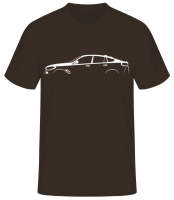 'BMW X6 M Competition' Silhouette - Men's Basic T-Shirt - Brown - Front