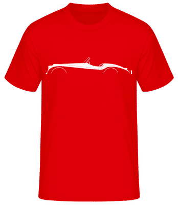 'Jaguar XK120' Silhouette - Pánské basic tričko - Červená - Napřed