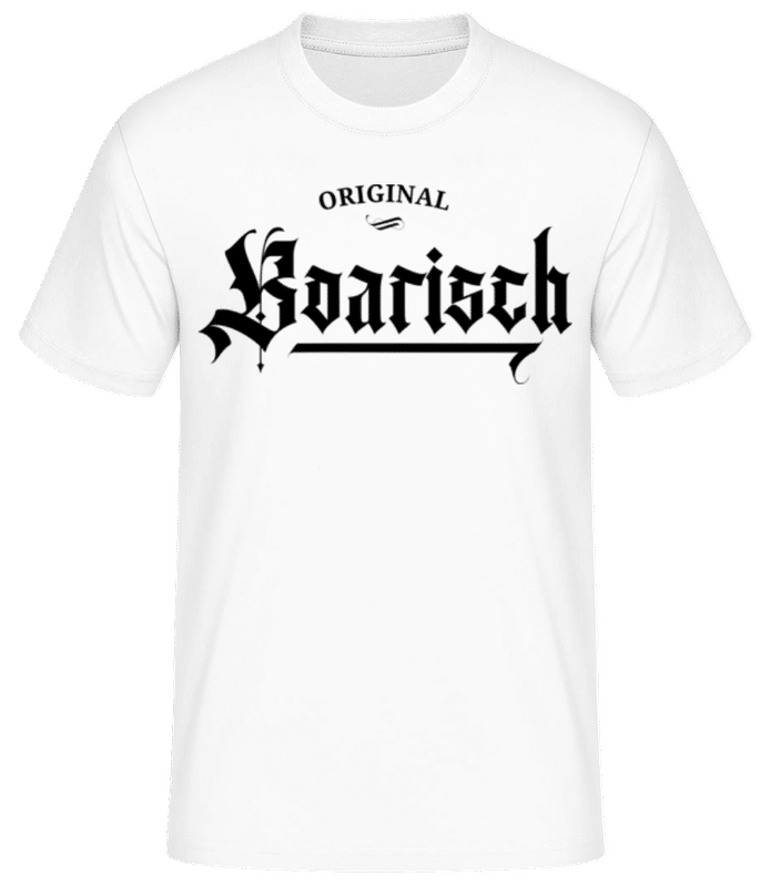 Vorschau: Original Boarisch - Männer Basic T-Shirt - Weiß - Vorne