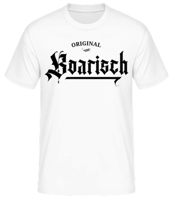 Original Boarisch - Männer Basic T-Shirt - Weiß - Vorne