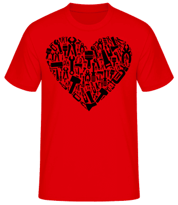 Love DIY Heart - Männer Basic T-Shirt - Rot - Vorne