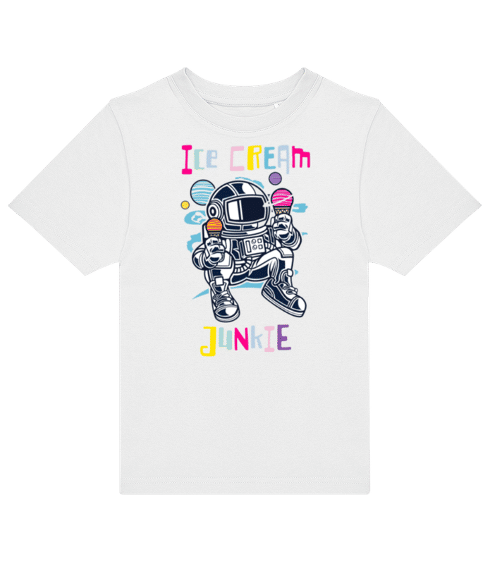 Vista previa: Astronaut Ice Cream - Camiseta hombre B&C - Blanco - delante