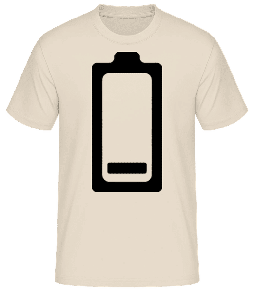 Aperçu: Icône De Batterie Faible - T-shirt standard Homme - Crème - Devant