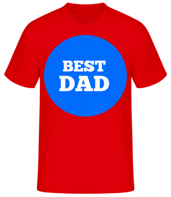 nejlepší táta - Pánské basic tričko - Červená - Napřed
