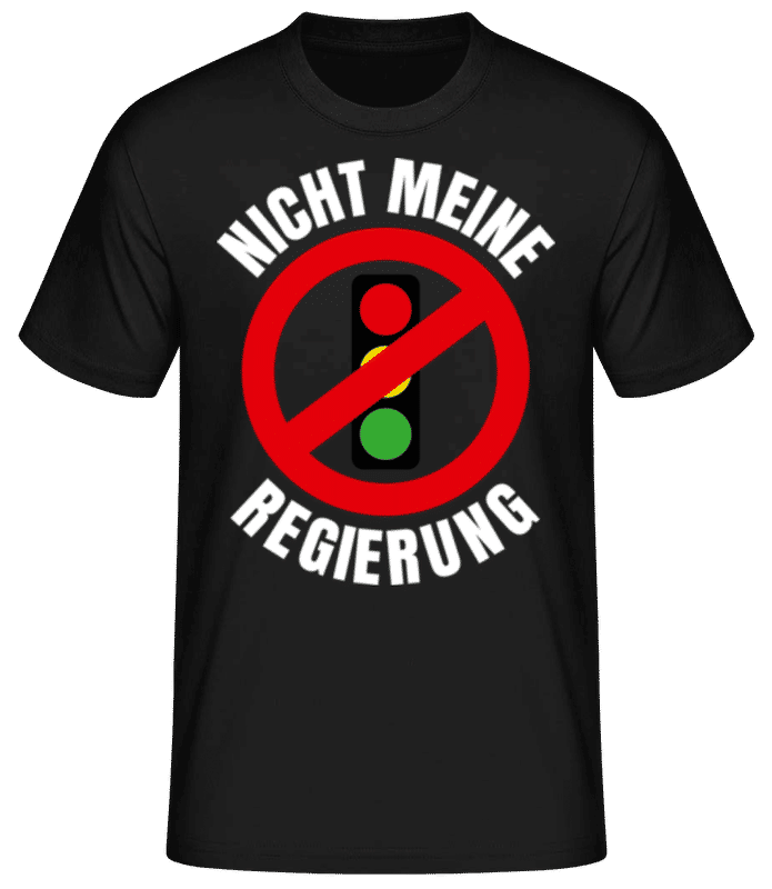 Vorschau: Nicht Meine Regierung - Männer Basic T-Shirt - Schwarz - Vorne