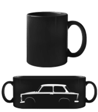 'Trabant 601' Silhouette - Black Mug - Black - Front