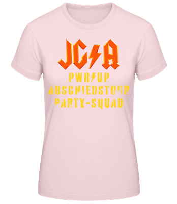 JGA Abschiedstour Party-Squad - Frauen T-Shirt B&C - Rosa - Vorne