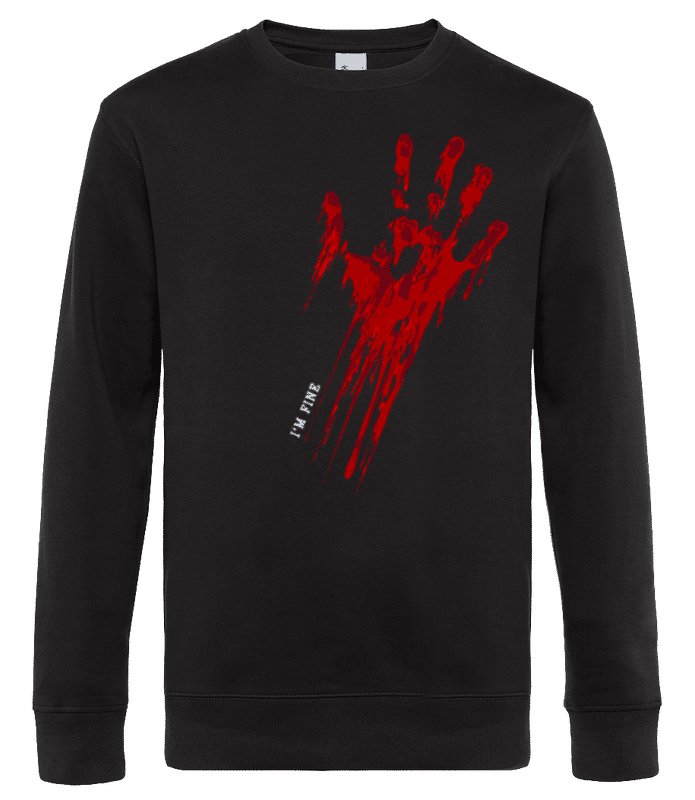 Náhľad: I'm Fine - Pánska štandardná mikina - Čierna - Predné