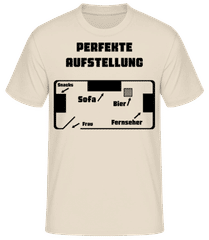 Perfekte Fußball Aufstellung Schwarz · Männer Basic T-Shirt