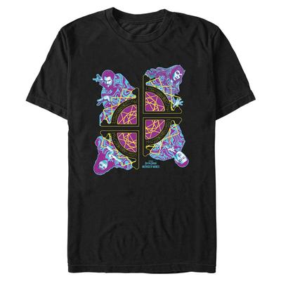 Marvel - Doctor Strange - Group Shot Dr Strange Group Badge - Men's T-Shirt - Black - Front