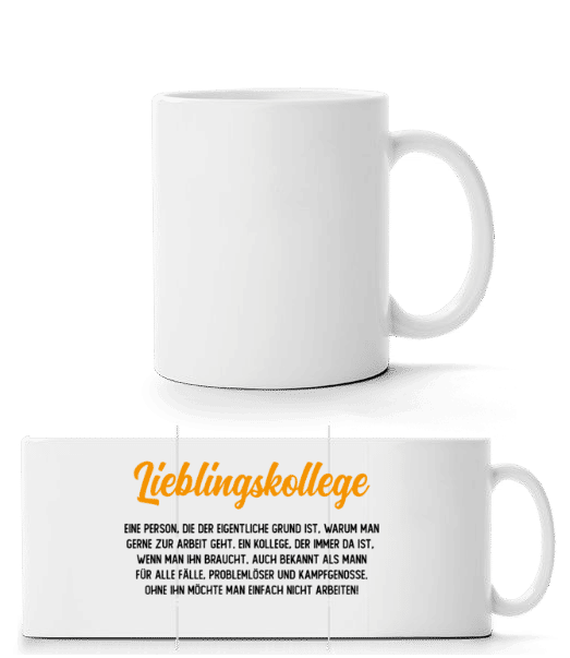 Vorschau: Lieblingskollege - Panoramatasse - Weiß - Vorne