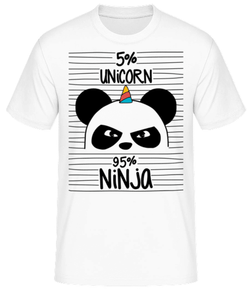 Aperçu: 5% Unicorn 95% Ninja - T-shirt standard Homme - Blanc - Devant