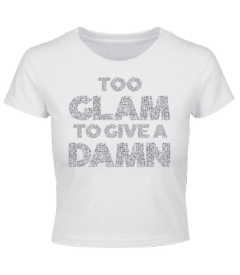 Too Glam To Give A Damn - Crop top - Biela - Predné