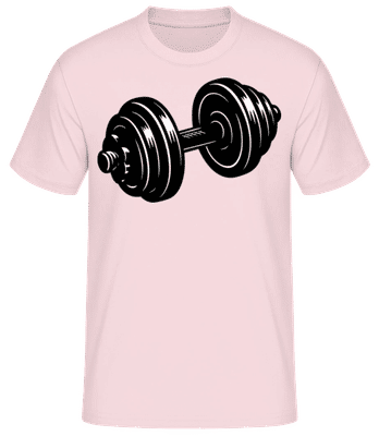 Dumbbells - Men's Basic T-Shirt - Pink - Front
