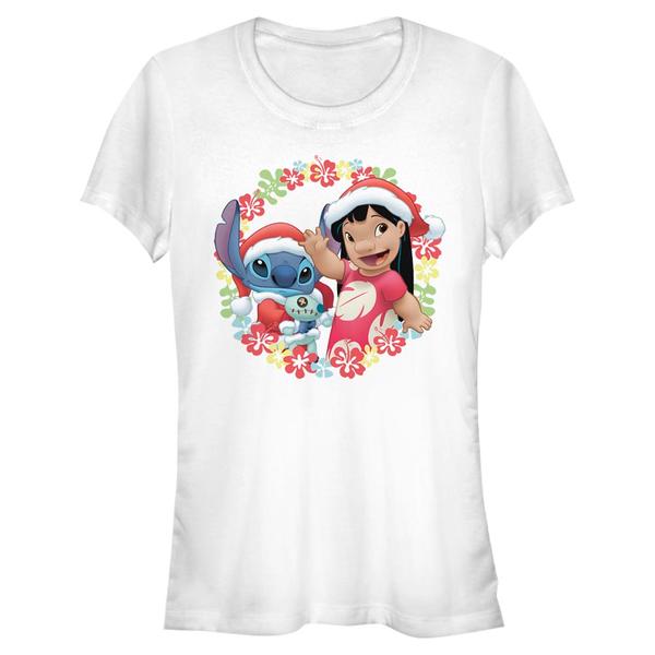 Preview: Disney - Lilo & Stitch - Lilo & Stitch Lilo and Stitch Holiday - Women's T-Shirt - White - Front
