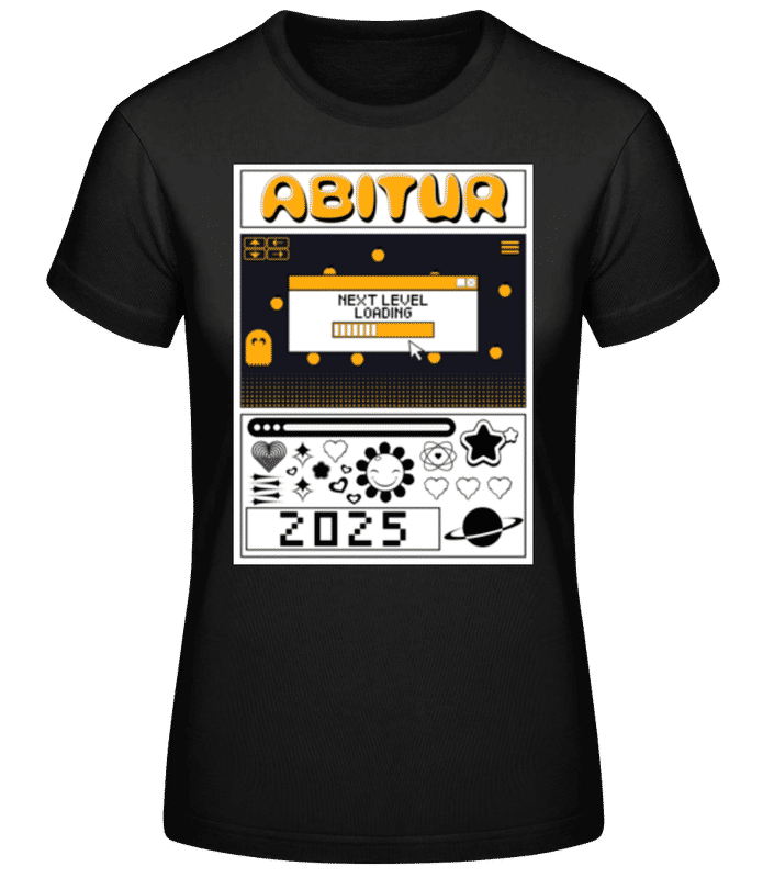 Vorschau: Abitur Next Level Loading - Frauen Basic T-Shirt - Schwarz - Vorne