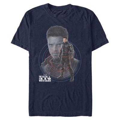 Marvel - The Falcon and the Winter Soldier - Winter Soldier Winter Hero - Men's T-Shirt - Navy - Front