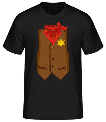 Cowboy - Pánské basic tričko - Černá - Napřed