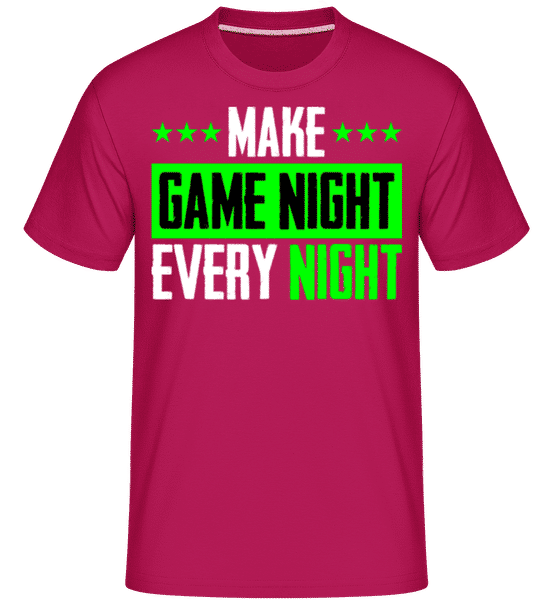 Preview: Make Every Night Game Night -  Shirtinator Men's T-Shirt - Magenta - Front
