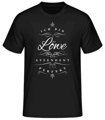 Ich Bin Löwe Aszendent Perfekt - Männer Basic T-Shirt - Schwarz - Vorne