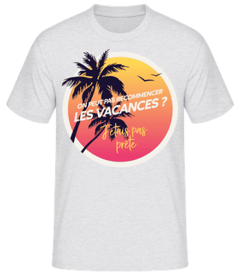 On Peut Pas Recommencer - T-shirt standard Homme - Gris chiné - Devant