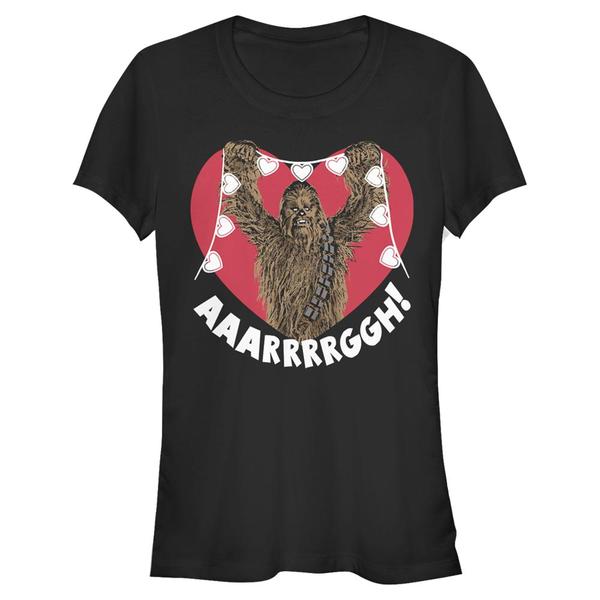 Aperçu: Star Wars - Chewbacca Chewie Crafting Hearts - Valentine's Day - Femme T-shirt - Noir - Devant