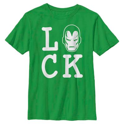 Marvel - Avengers - Iron Man Iron Luck - Enfant T-shirt - Vert irlandais - Devant