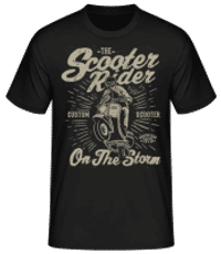 Scooter Rider - Männer Basic T-Shirt - Schwarz - Vorne