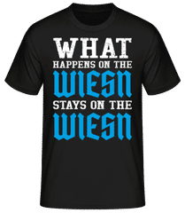 What Happens On Wiesn Stays On Wiesn · Männer Basic T-Shirt