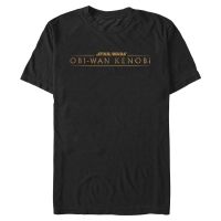 Star Wars - Obi-Wan Kenobi - Logo Gold - Hombres Camiseta - Negro - delante