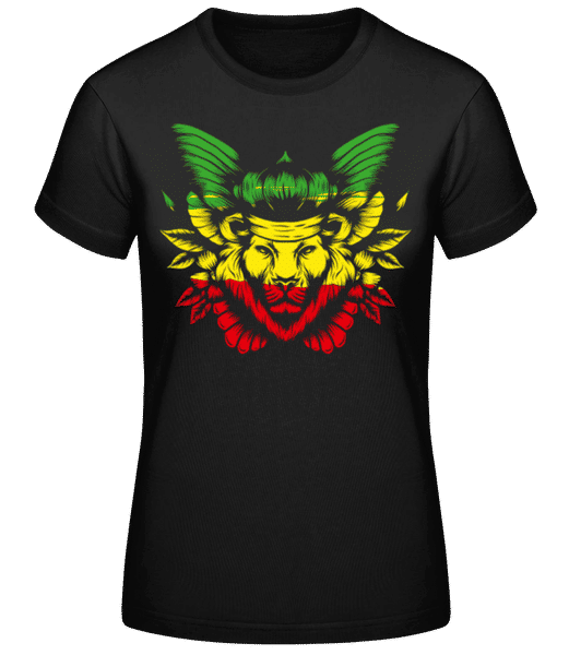Preview: Reggae Lion - Women's Basic T-Shirt - Black - Front