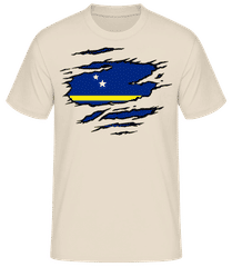 Ripped Flag Curaçao ?? · Men's B&C T-Shirt