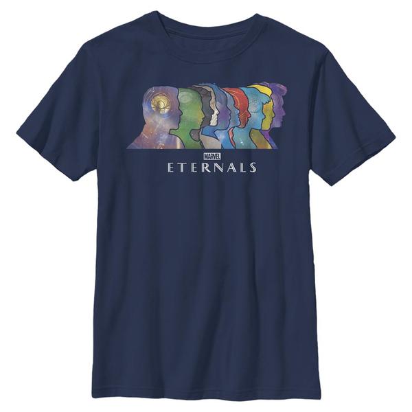 Aperçu: Marvel - Eternals - Photo de groupe Silhouette Heads - Enfant T-shirt - Bleu marine - Devant