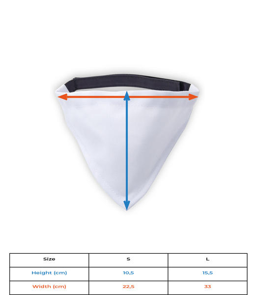 Preview: Dog scarf large - Size chart