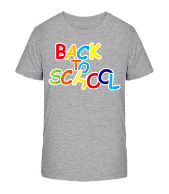 Back To School - Kid's Organic T-Shirt Stanley Stella 2.0 - Heather grey - Front