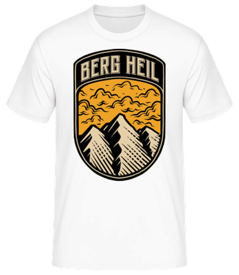 Berg Heil - Männer Basic T-Shirt - Weiß - Vorne