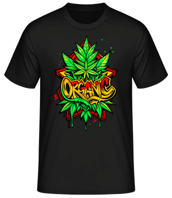 Cannabis Organic - Men's Basic T-Shirt - Black - Front