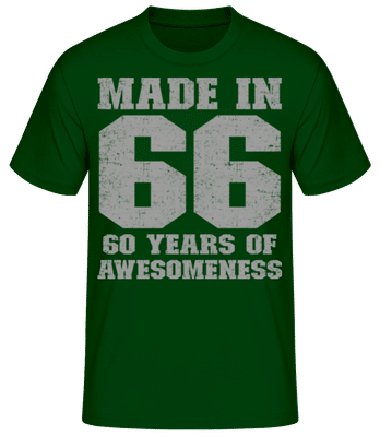 60 Years Of Awesomeness - Pánske basic tričko - Bottle green - Predné
