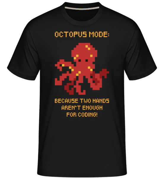 Aperçu: Octopus Mode For Coding -  T-Shirt Shirtinator homme - Noir - Devant